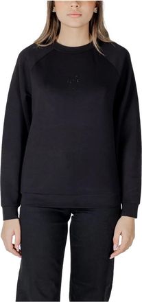 A|X Armani Exchange Hoodies & sweatvesten, Dames, Zwart, S, Polyester, Uncovered Sweatshirt