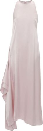 J.W.Anderson sleeveless draped midi dress - women - Polyester/Triacetate - 4 - Pink