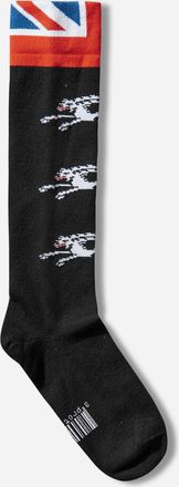 Prototypes Thigh High Graphic Socks Black