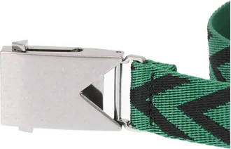 Bottega Veneta Geometric Chevron Polyester Belt - Green