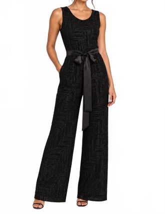 Frank Lyman Design Sleeveless Wide Leg Jumpsuit In Black