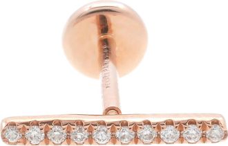 Persée Ladies 18K Rose Gold Paris Diamond Bar Earring