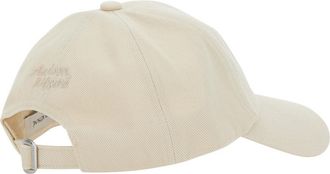Maison Kitsun&eacute; Mens Hat Fox Head White Cotton