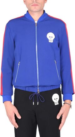 Alexander McQueen Blue Crew Neck Sweatshirts