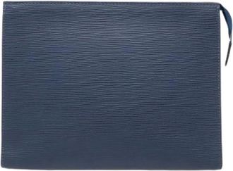 Louis Vuitton Pre-owned Clutches, female, Blue, Size: ONE SIZE Pre-owned Epi Pochette Toiletry Bag