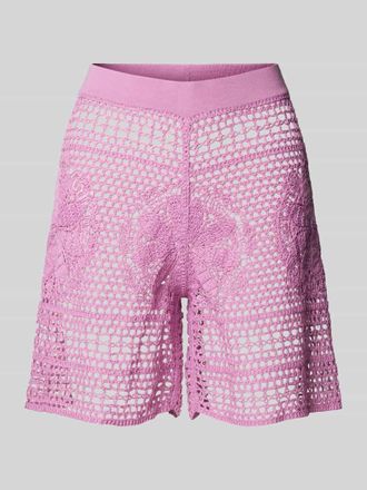 Mango Loose Fit Shorts mit H&auml;kelspitze Modell NUSA in Pink, Gr&ouml;&szlig;e L