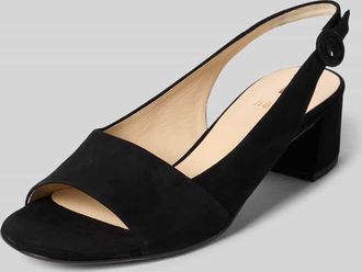 H&ouml;gl Midheels aus Leder mit Blockabsatz in Black, Gr&ouml;&szlig;e 36