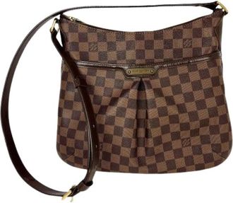 Louis Vuitton Pre-owned Damier Ebene Bloomsbury PM Messenger Crossbody - Dames - Vintage Schoudertas - Bruin - ONE Size - Leer - Vintage