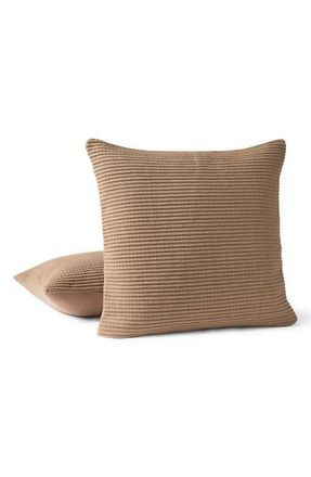 Coyuchi Marshall Organic Cotton Throw Pillow Cover in Doe at Nordstrom