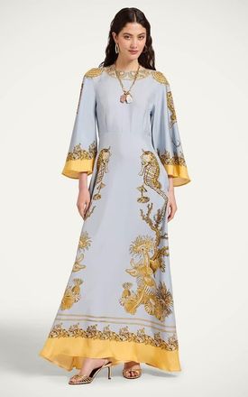 La DoubleJ Long Sorella Dress in Oceania Plac&eacute;e Light Blue at Nordstrom, Size 42