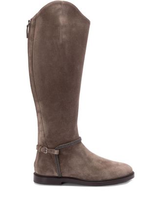 Brunello Cucinelli Suede Leather Boots