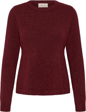 Cream Trui met ronde hals - Dames - Truien - Rood - Maat: XS
