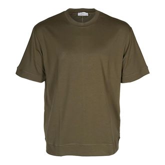 Paolo Pecora Tops, Heren, Groen, 2Xl, Katoen, Ruimvallend katoenen T-shirt