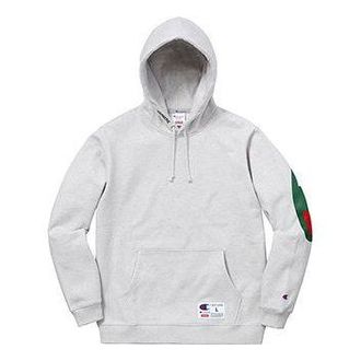 SUPREME x Champion Hooded Sweatshirt Grey Green SUP-SS18-529