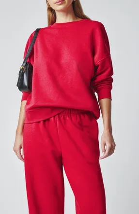 Florence By Mills Cozy Crush Oversize Sweatshirt in Lucky Red at Nordstrom, Size Xx-Large