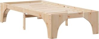 vidaXL Estructura De Cama Marr&oacute;n 90 X 190 Cm Madera De Pino Macizo Vidaxl