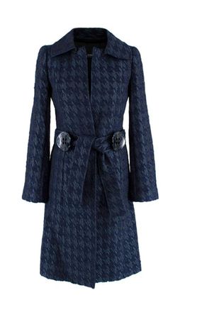 Dolce & Gabbana Houndstooth Silk Coat Size XXS