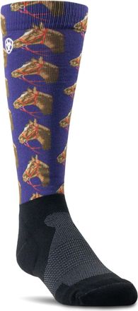 Ariat Kids AriatTEK Slim Printed Socks, Size Large/X-Large