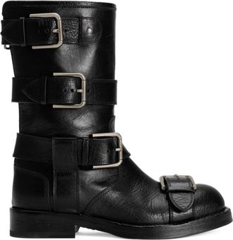 Dolce & Gabbana Leren Enkelboots - Dames - Hoge Laarzen - Zwart - 36 EU - Katoen - Schoenen