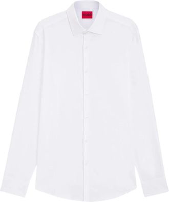 HUGO BOSS Kenno Classic Shirt - Heren - Zakelijke Overhemden - Wit - M - Katoen - Overhemden