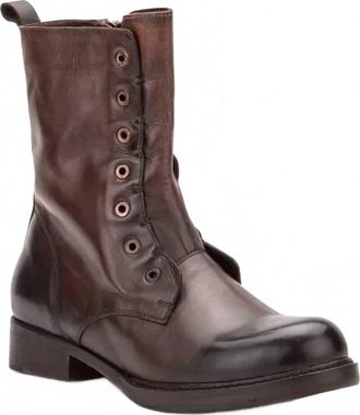 Vintage Foundry Co. Womens Gemma Leather Boot In Dark Brown