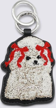 Ganni Keychains Blacks And Greys-Donna