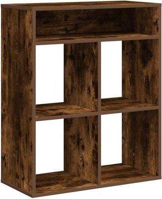 vidaXL Estantería madera ingeniería color roble ahumado 66x31x80 cm Vidaxl