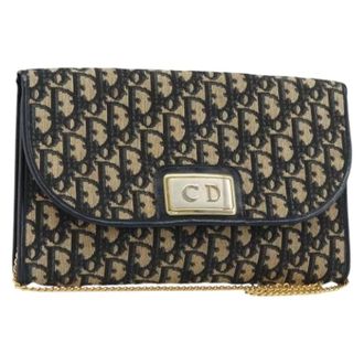 Dior Pre-owned Shoulder Bags, female, Multicolor, Size: ONE SIZE Pre-owned Trotter Canvas Shoulder Bag