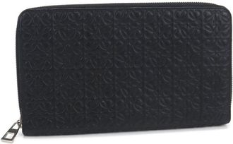Loewe Black Leather Long Wallet (Bi-Fold) (Pre-Owned)