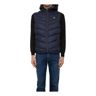 Guess Vests, male, Blue, Size: M Giubbotti Blu
