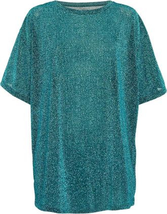 Maison Margiela metallic-knit T-shirt - Blue