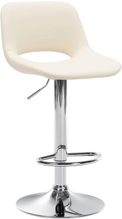 Clp Clp - Taburete De Bar Camden En Polipiel Crema Metal Cromado