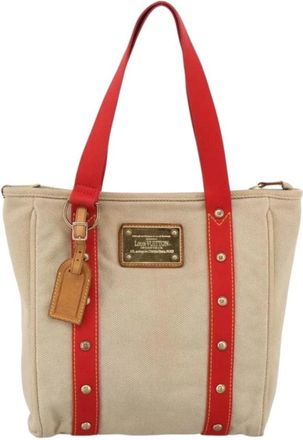 Louis Vuitton Pre-owned Tote Bags, female, Beige, Size: ONE SIZE Pre-owned Vintage Canvas Tote Bag