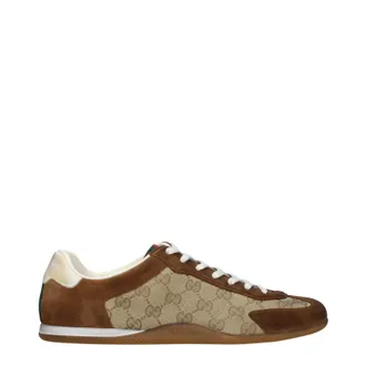 Gucci Herens Sneakers beige/bruine stof