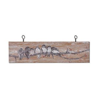 Tag Winter Bird Wall Art Gray Multi Wood Decor for Christmas at Nordstrom, Size Small