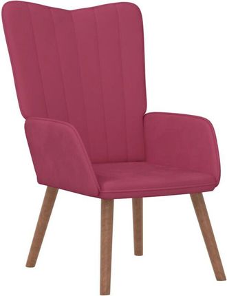 vidaXL Sill&oacute;n De Relax De Terciopelo Rojo Vino Tinto Vidaxl