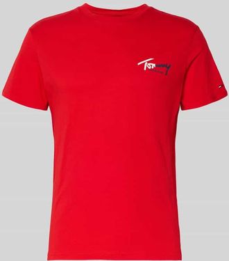 Tommy Jeans Regular Fit T-Shirt aus reiner Baumwolle in Rot, Gr&ouml;&szlig;e XXL