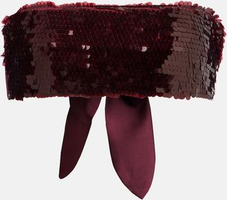 Adriana Degreas Top a fascia con paillettes