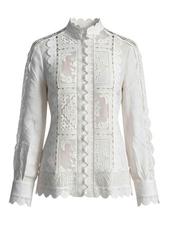 Zimmermann Aster Embroidered Blusa