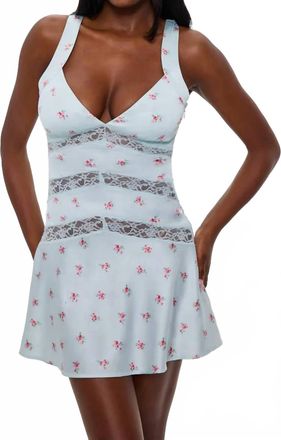 Frankies Bikinis St Sedona Satin Mini Dress In Tiny Bouquet