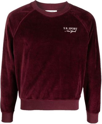 Sporty & Rich logo-embroidered long-sleeve sweatshirt - men - Cotton - M