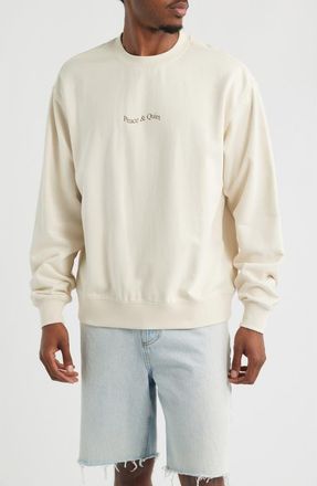 Museum of Peace and Quiet Wordmark Graphic Sweatshirt in Bone at Nordstrom, Size Xx-Large