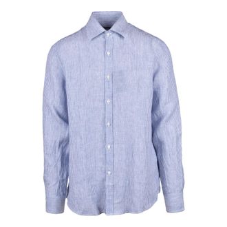 Paul & Shark shirt - Heren - Casual Overhemden - Blauw - M - Linnen - Overhemden