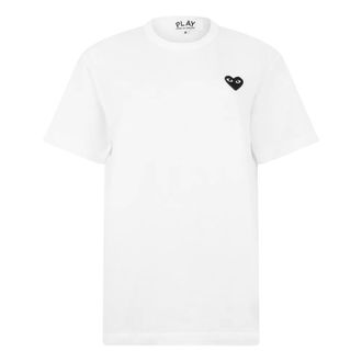 Comme Des Gar&ccedil;ons Heart Emblem T-Shirt - male - Comme des Gar&ccedil;ons Play - T-Shirts - White - 2XL - Tops