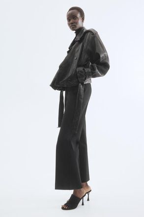 H&M Bootcut Ankle-length Trousers in Black at Nordstrom, Size 10