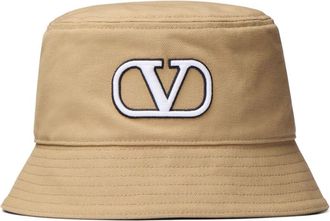 Valentino Garavani VLogo Signature bucket hat - men - Cotton/Polyester - 58 - Neutrals
