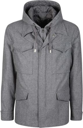 Eleventy Saharan Jacket - Heren - Zomerjassen - Grijs - XL - Katoen - Jassen