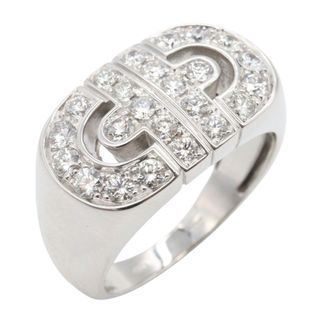 Bulgari Silver Clear White Gold (18K) Band Ring (Pre-Owned)