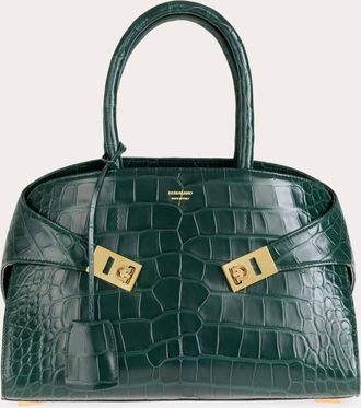 Ferragamo Women Hug handbag (M) Green