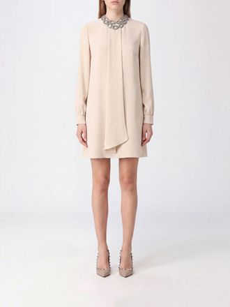 Valentino Garavani Jewel-Neck Silk Mini Sheath Dress